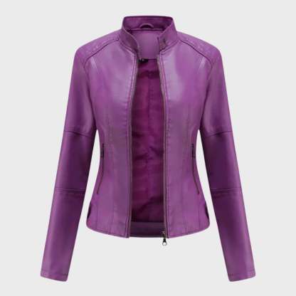 Charis Zip Front Jacket - Purple