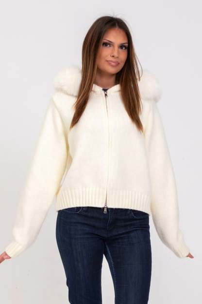 Chloe Faux Fur Hooded Cropped Jacket