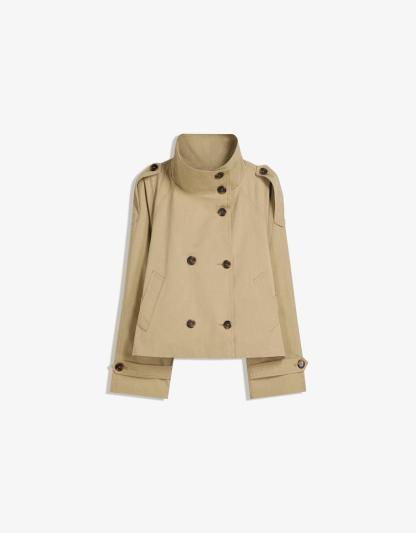 Clara Double Breasted Cropped Trench Coat
