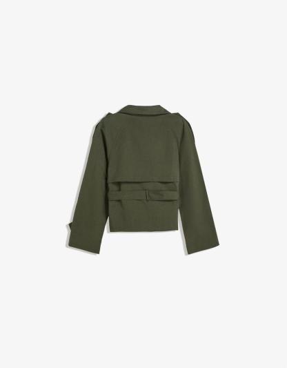 Clara Double Breasted Cropped Trench Coat