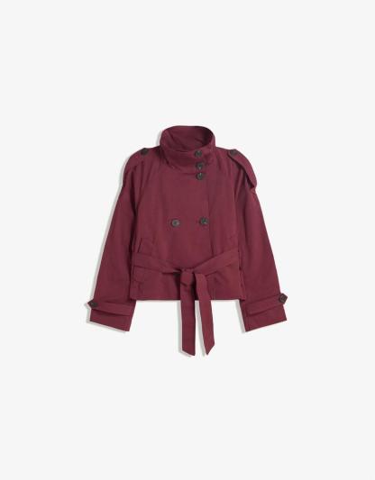 Clara Double Breasted Cropped Trench Coat
