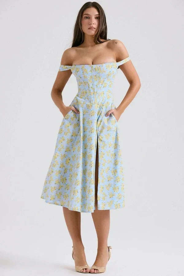 Coralie Off Shoulder Midi Dress
