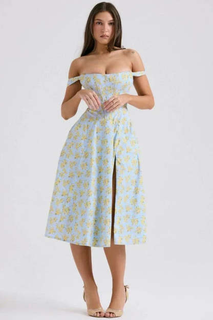 Coralie Off Shoulder Midi Dress