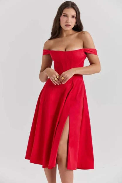 Coralie Off Shoulder Midi Dress
