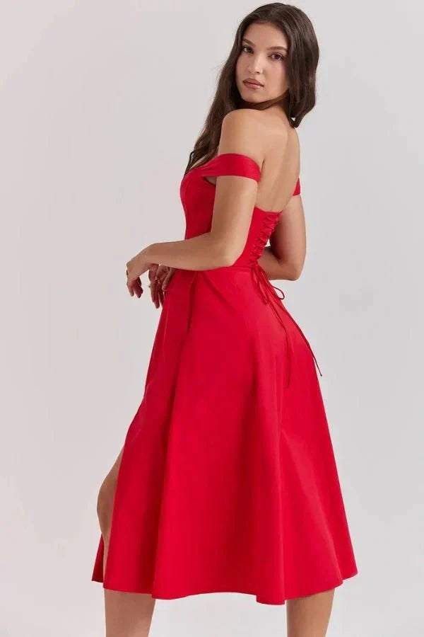 Coralie Off Shoulder Midi Dress