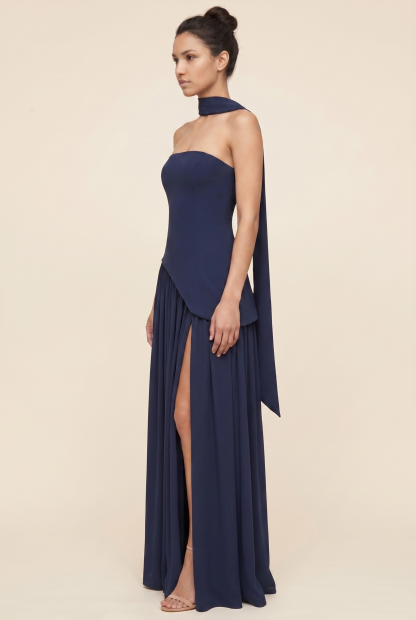 Delphina Strapless Maxi Dress - Navy
