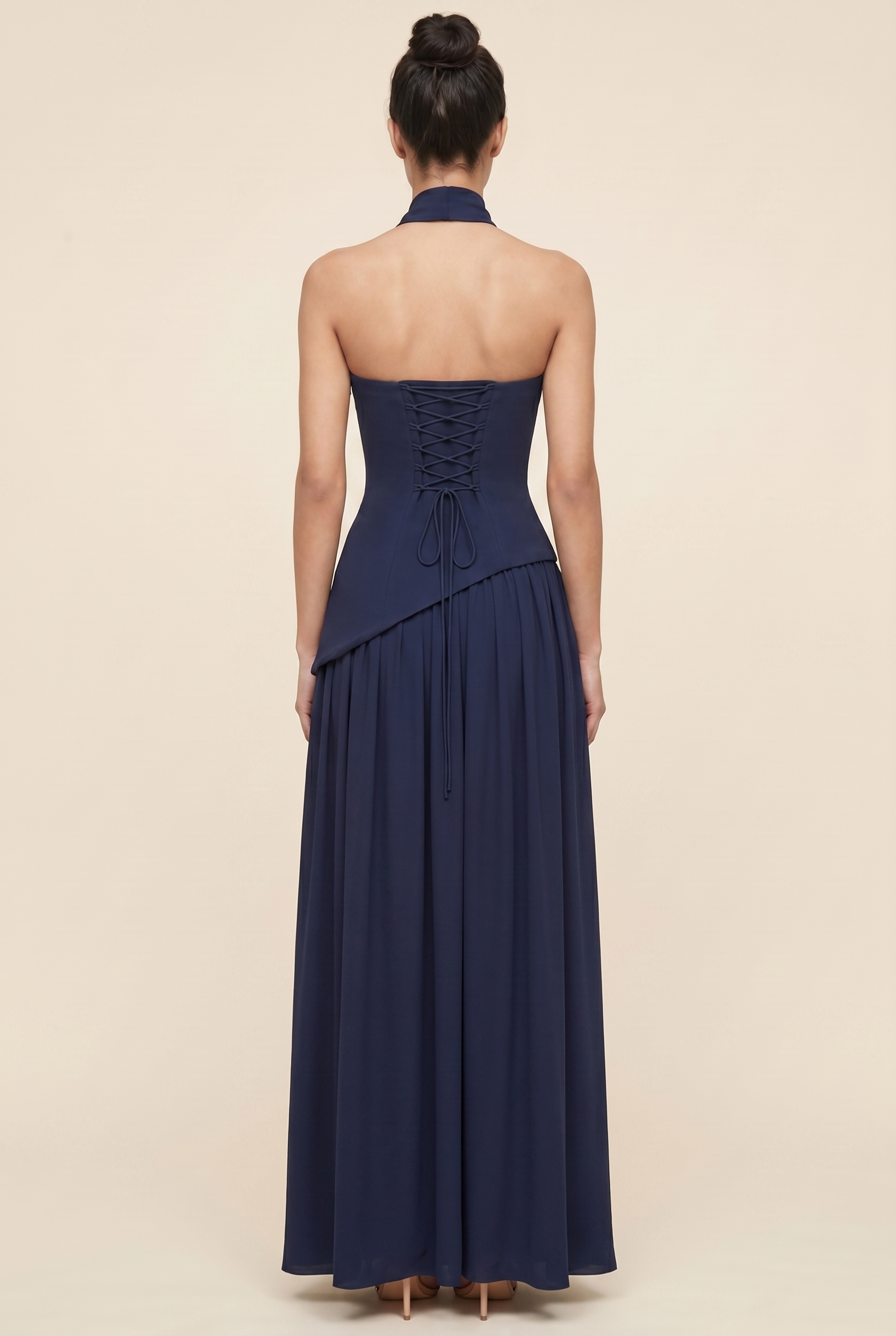 Delphina Strapless Maxi Dress - Navy