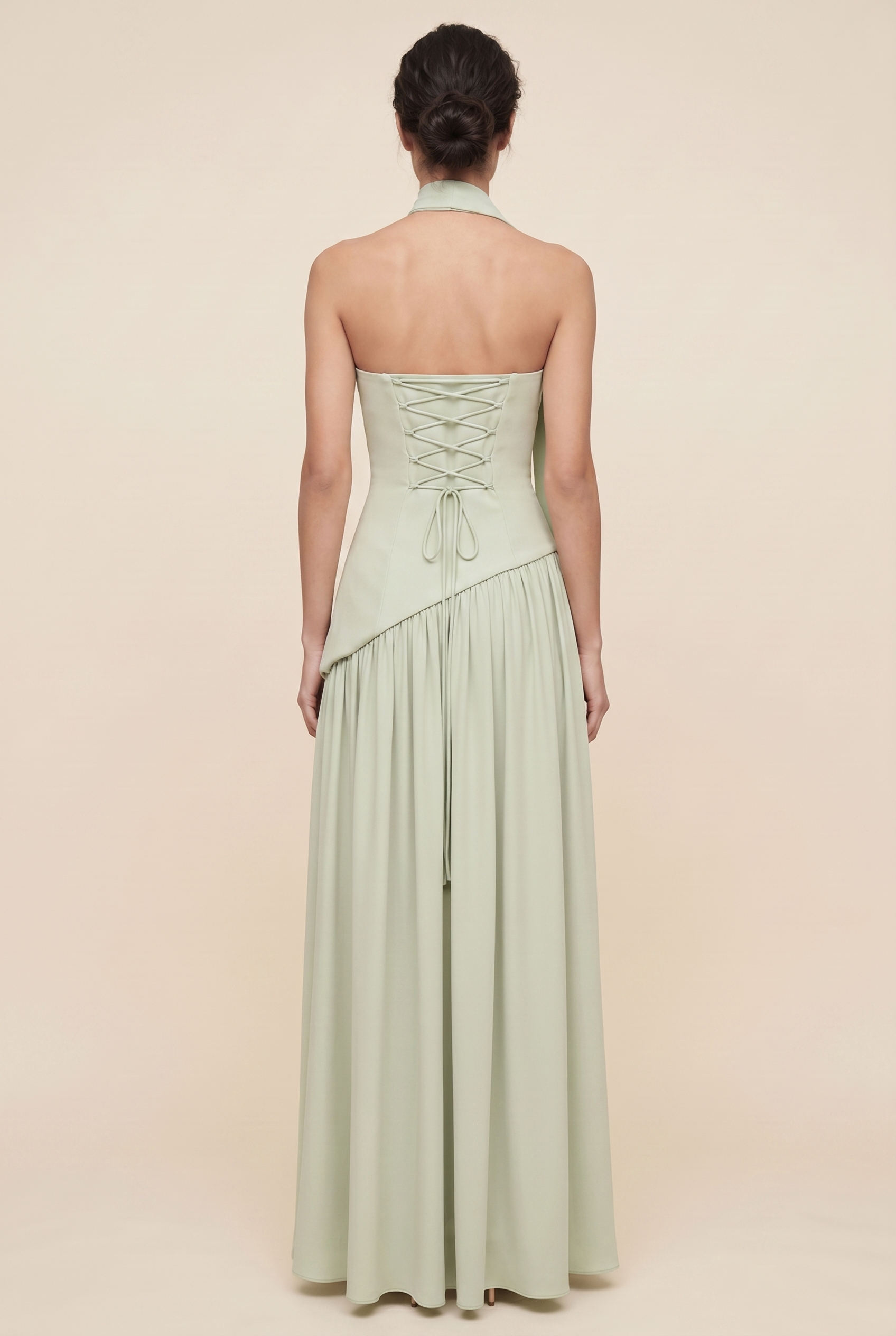 Delphina Strapless Maxi Dress - Sage Green