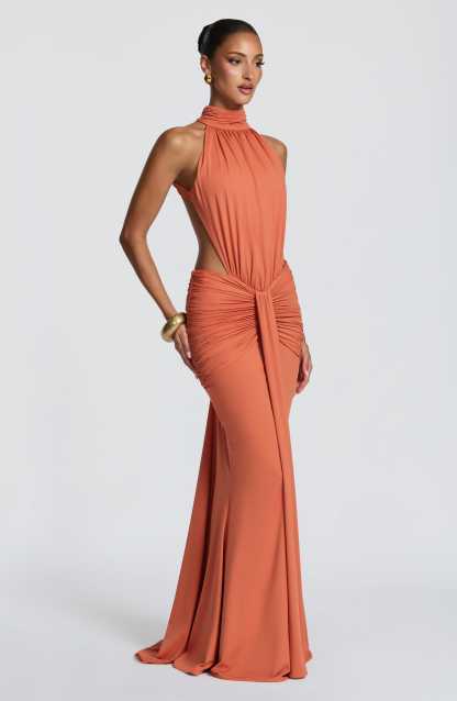 Delphine Cutout Halter Maxi Dress