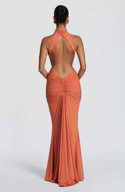 Delphine Cutout Halter Maxi Dress