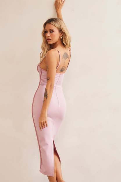 Eleonora Bodycon Midi Dress - Blush