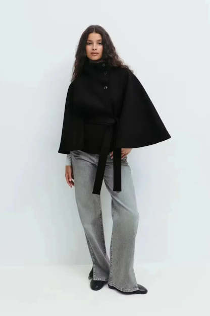 Elsie Belt Cape Jacket