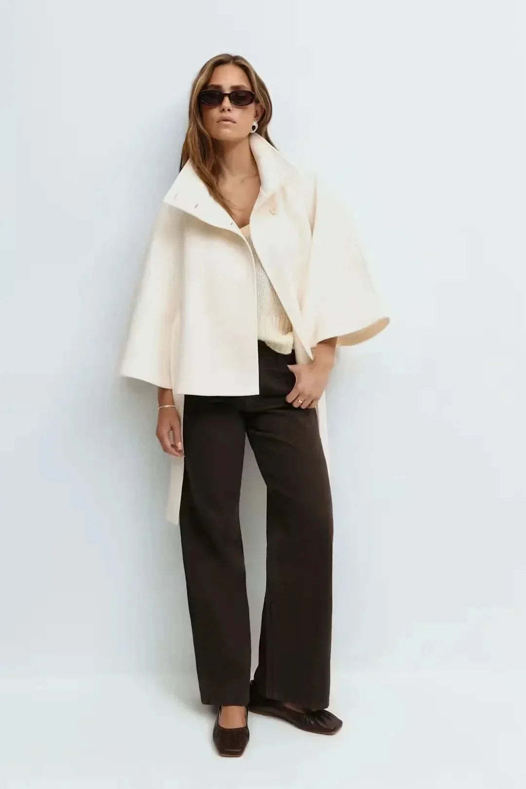 Elsie Belt Cape Jacket