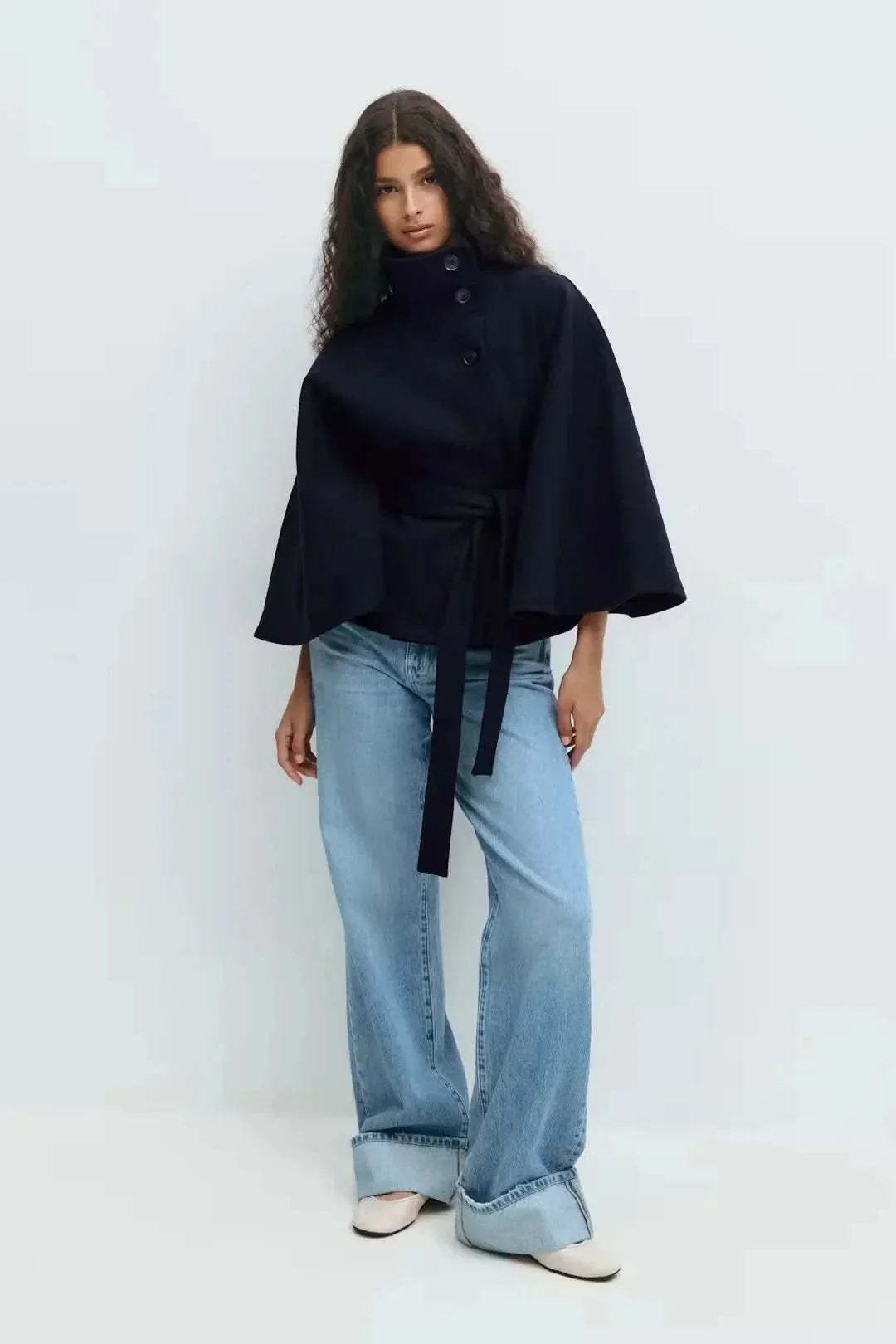 Elsie Belt Cape Jacket