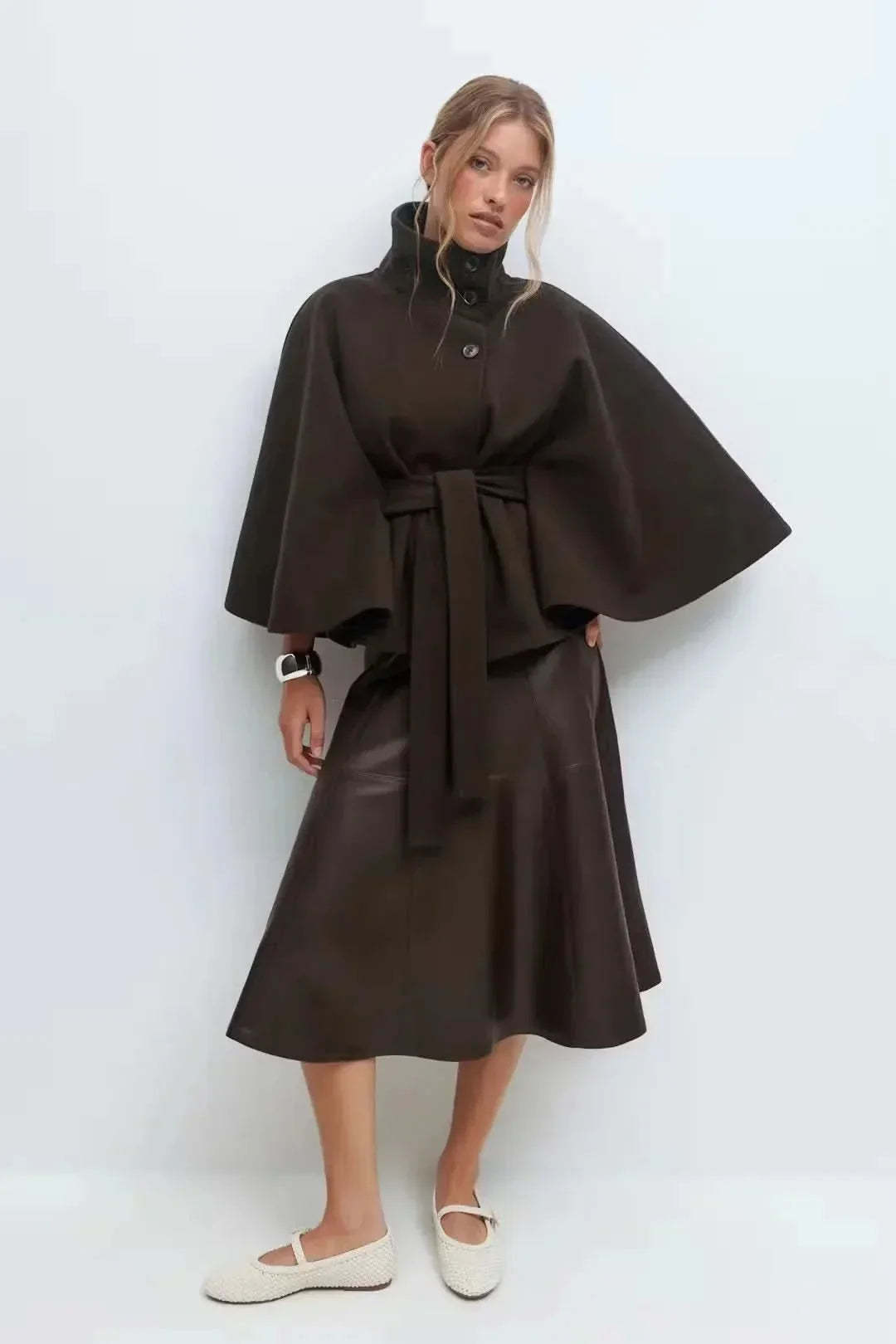 Elsie Belt Cape Jacket
