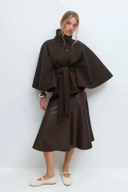 Elsie Belt Cape Jacket