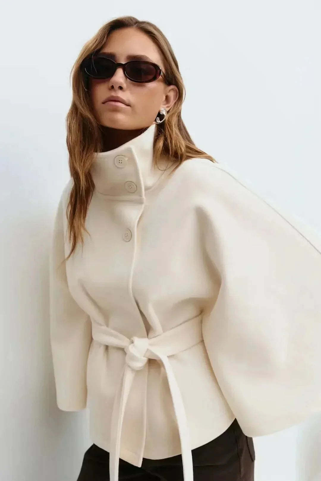 Elsie Belt Cape Jacket