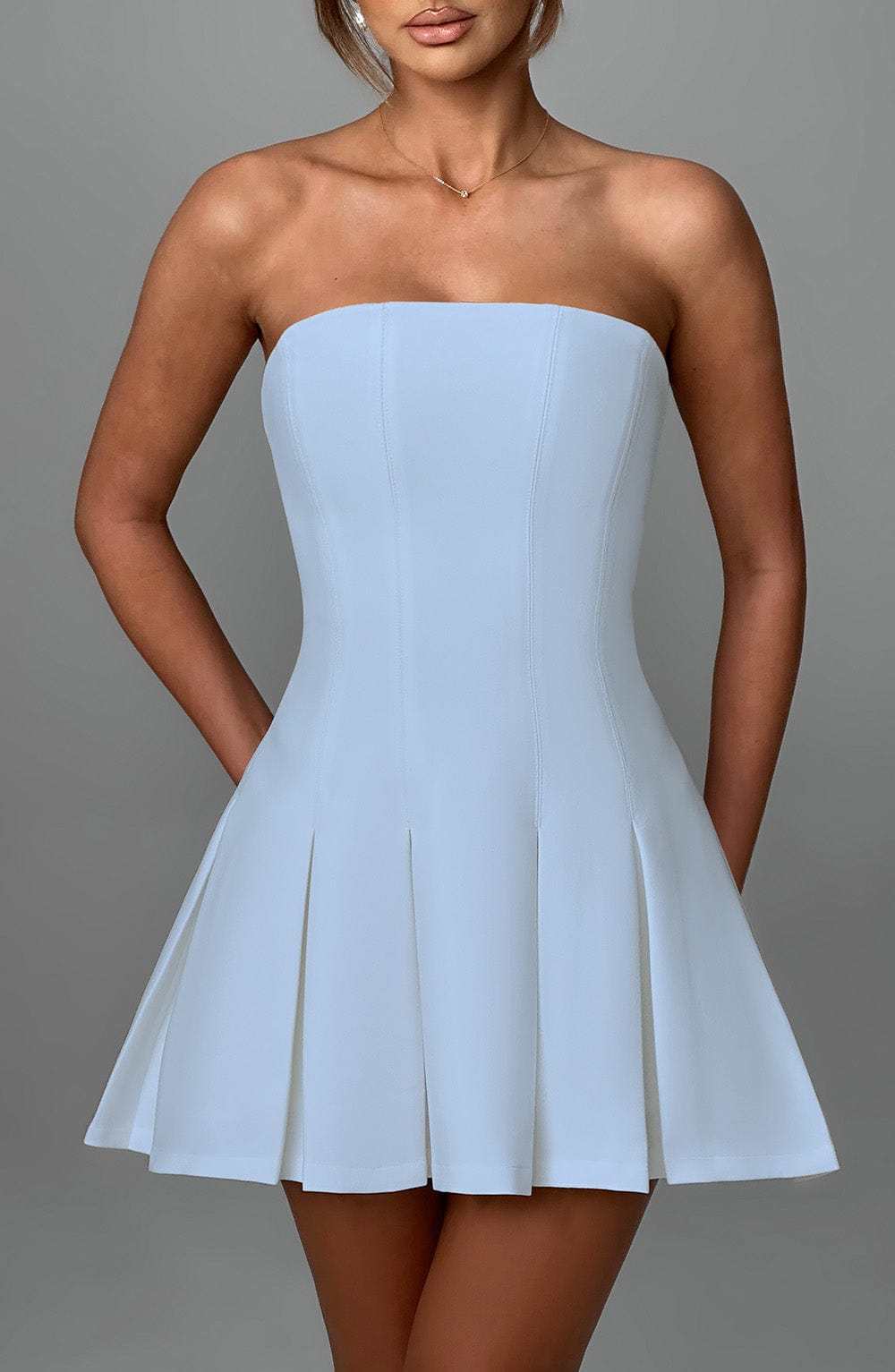 Esme Flared Strapless Mini Dress