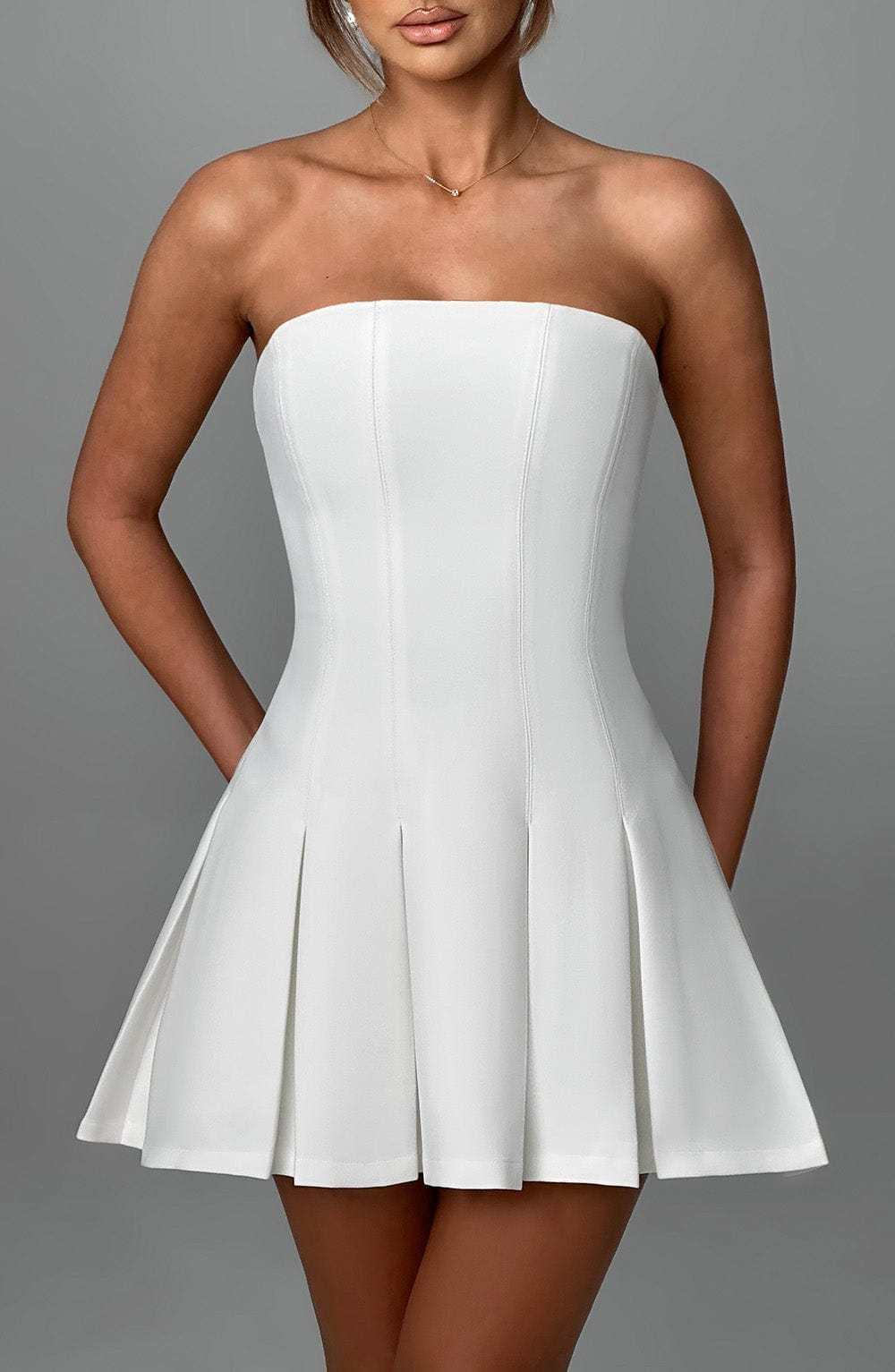 Esme Flared Strapless Mini Dress