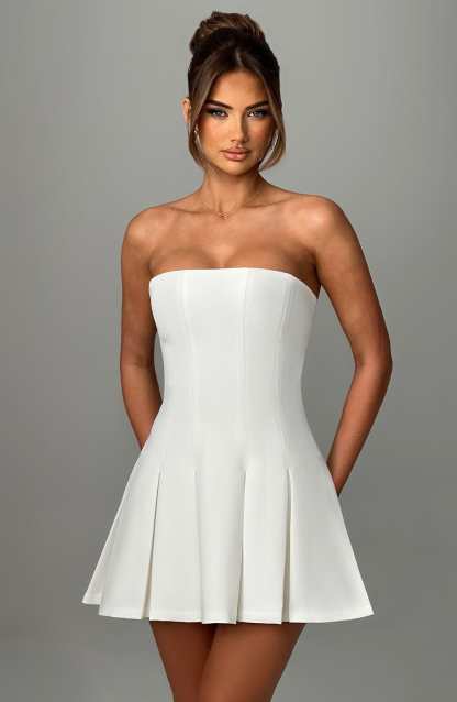 Esme Flared Strapless Mini Dress
