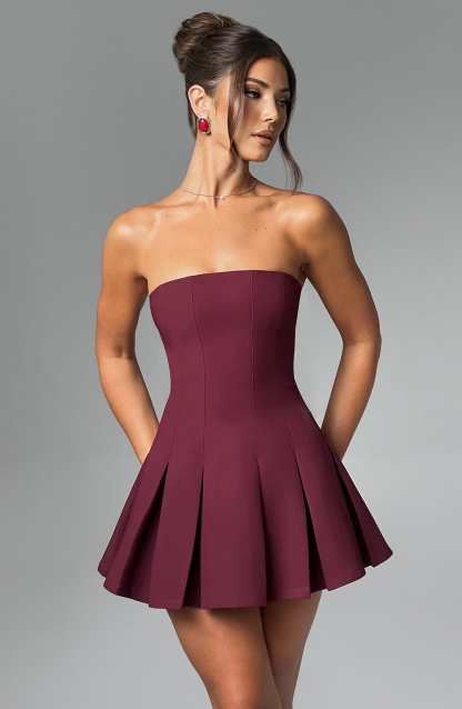 Esme Flared Strapless Mini Dress