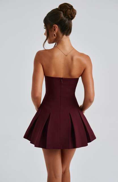 Esme Flared Strapless Mini Dress