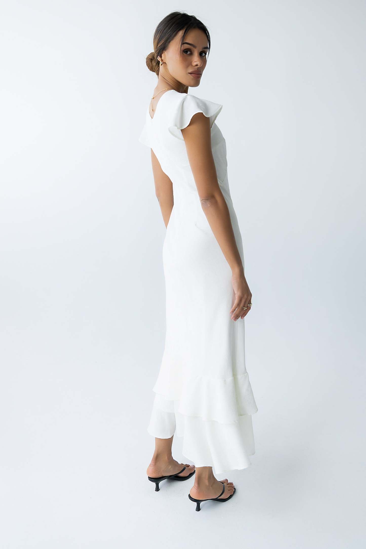 Farida Tiered Ruffle Maxi Dress - Ivory