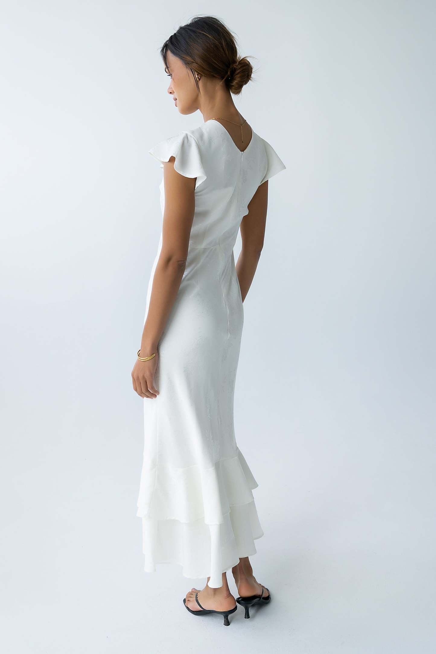 Farida Tiered Ruffle Maxi Dress - Ivory