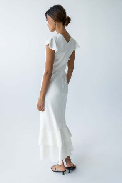 Farida Tiered Ruffle Maxi Dress - Ivory