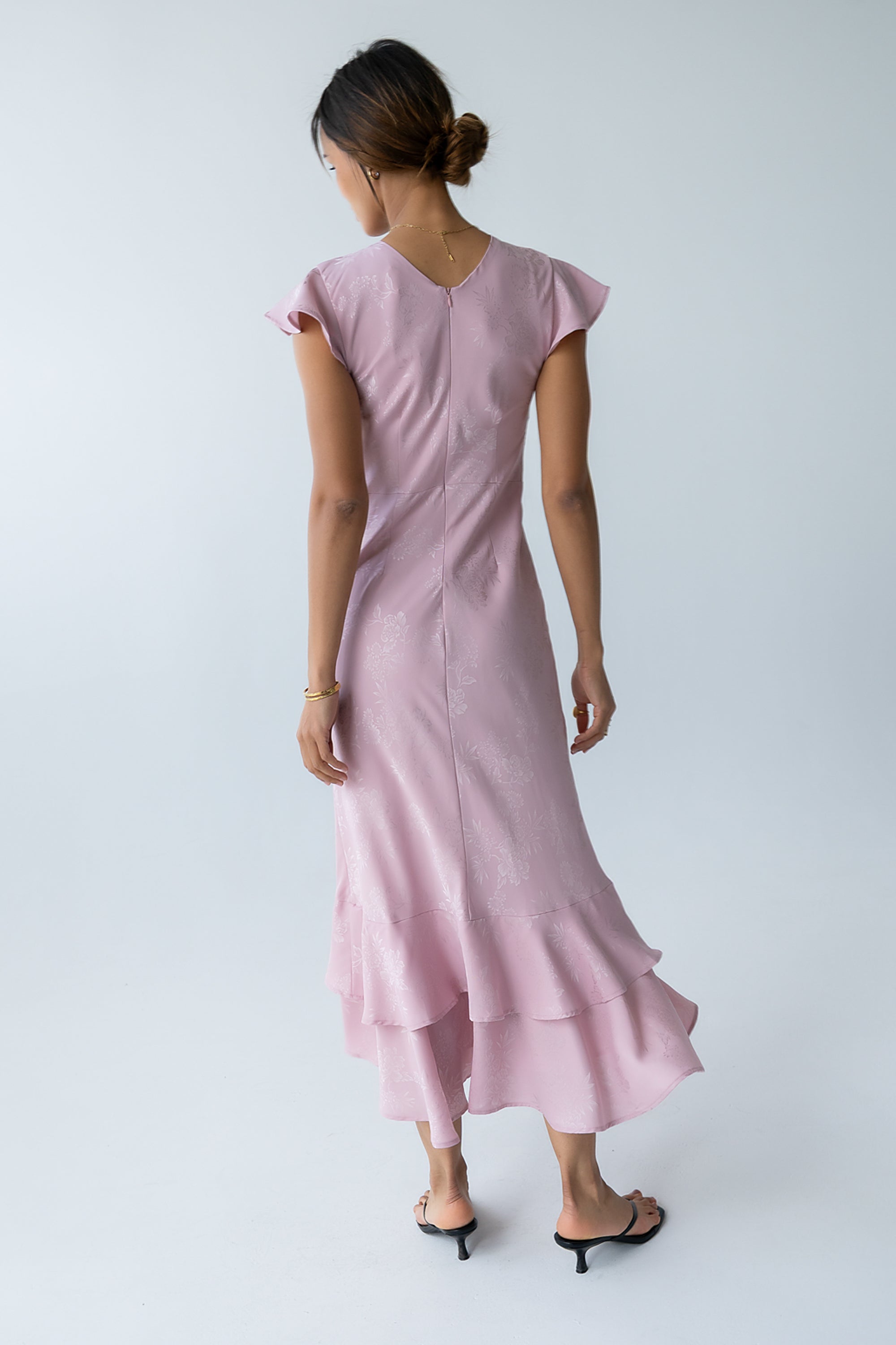 Farida Tiered Ruffle Maxi Dress - Pink