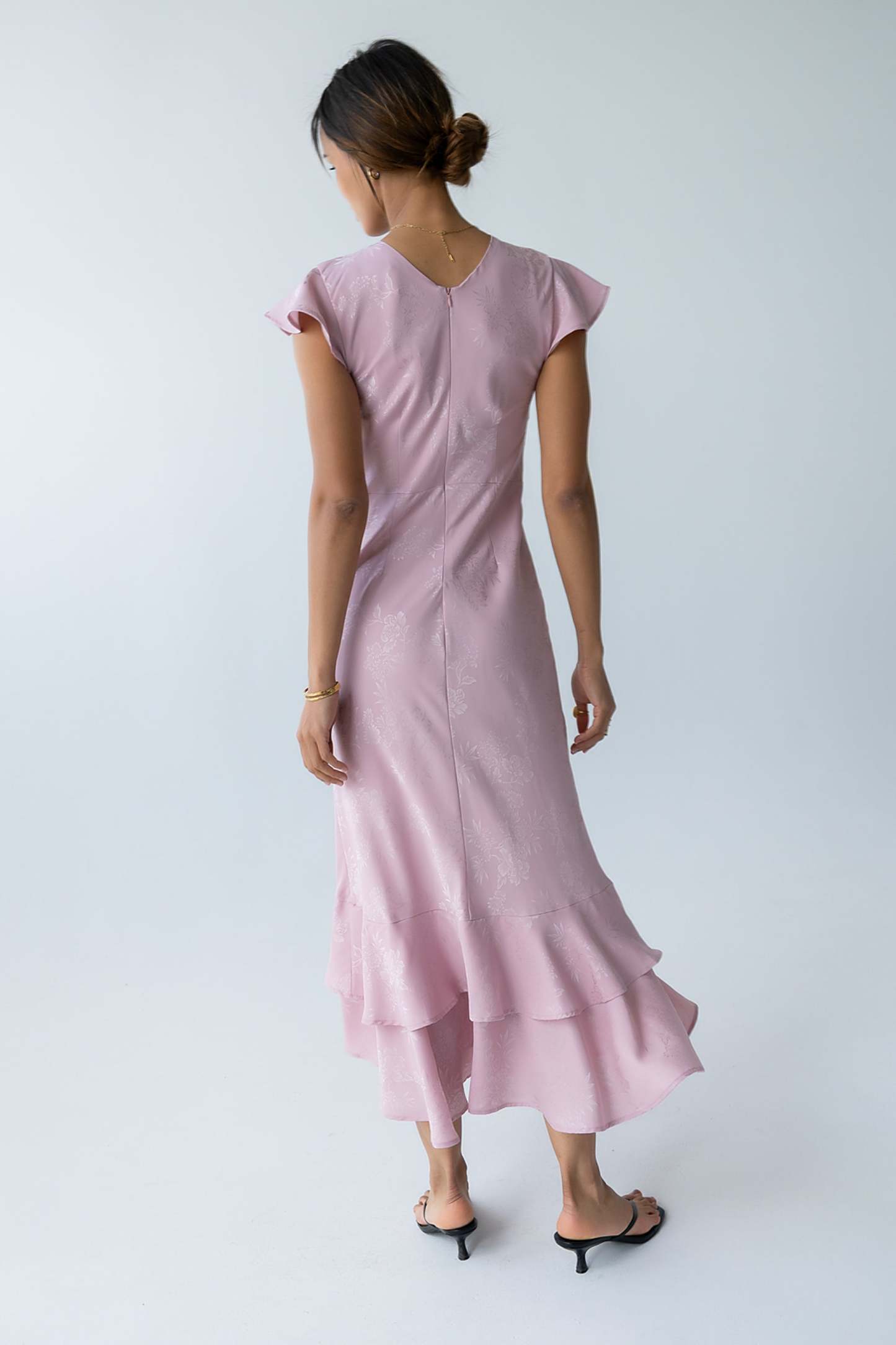 Farida Tiered Ruffle Maxi Dress - Pink