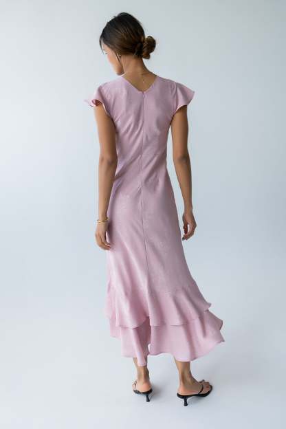 Farida Tiered Ruffle Maxi Dress - Pink