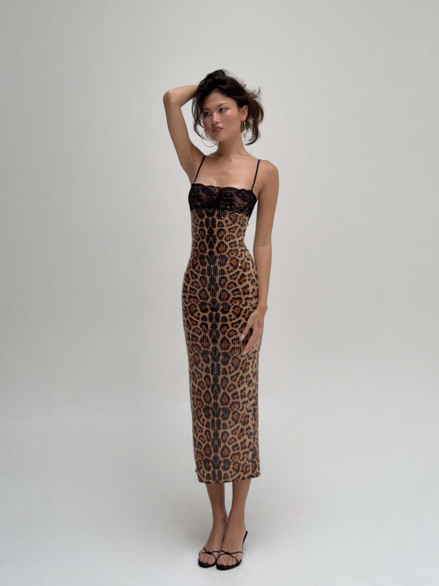 Faustine Leopard Midi Dress - Leopard
