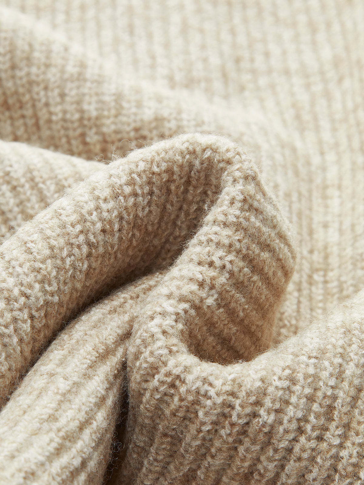 Fiorella Wool-Blend Quarter-Zip Set - Oatmeal