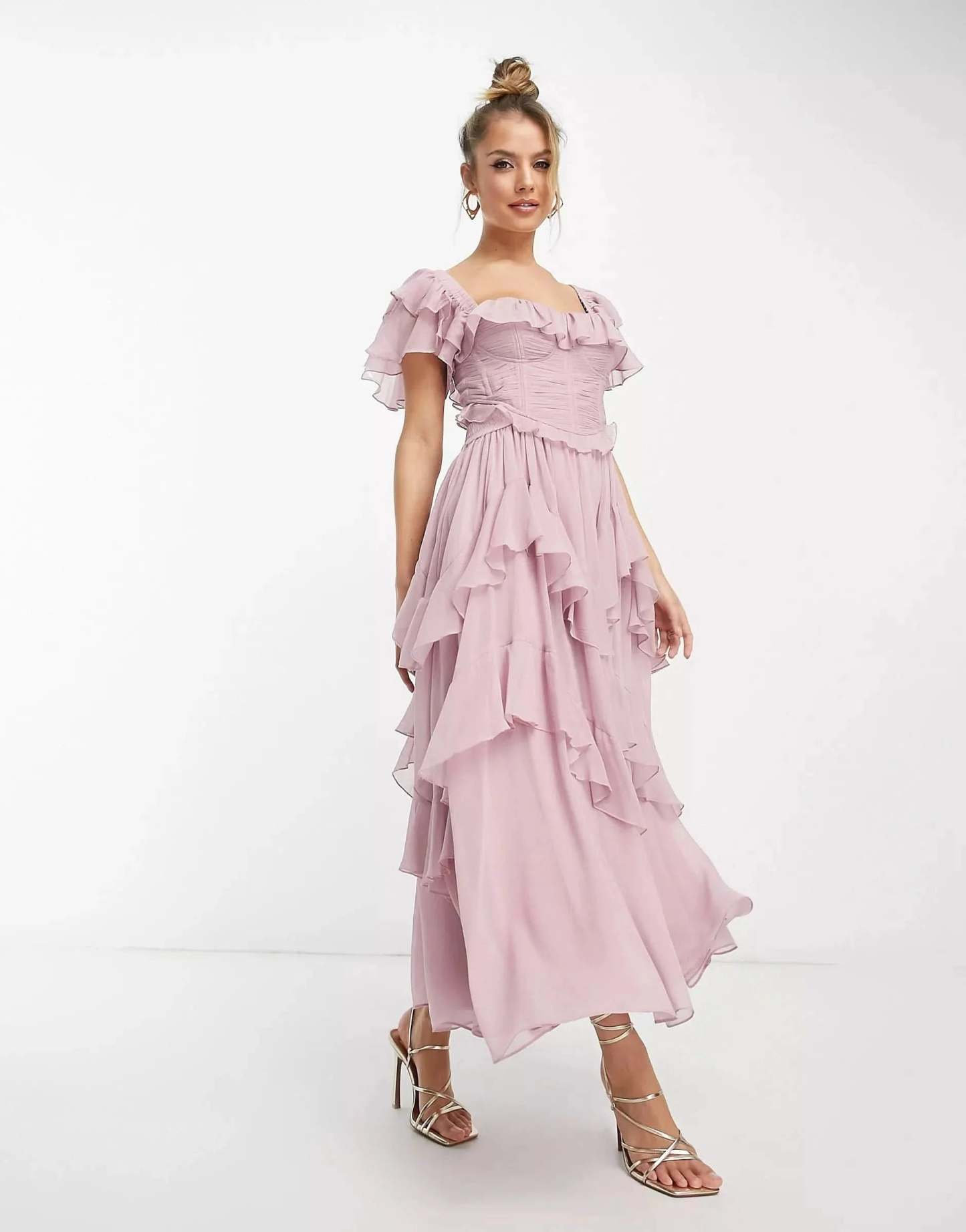 Freyna Ruffle Midi Dress