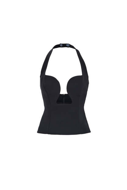Genoveva Halter Top - Black