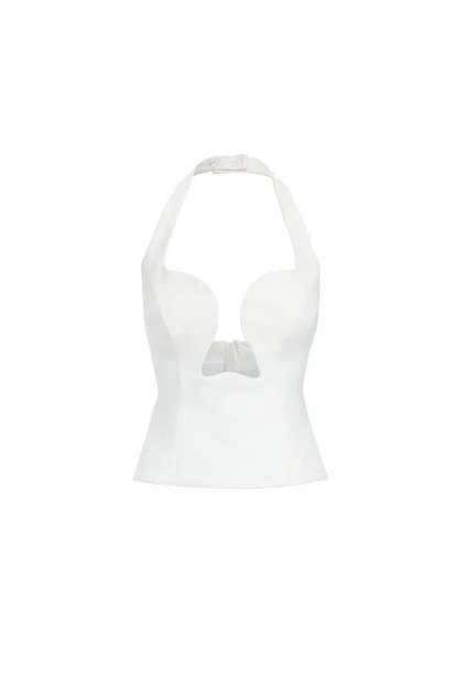 Genoveva Halter Top - Ivory