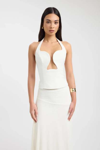 Genoveva Halter Top - Ivory