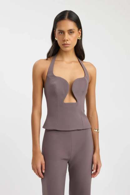 Genoveva Halter Top - Taupe