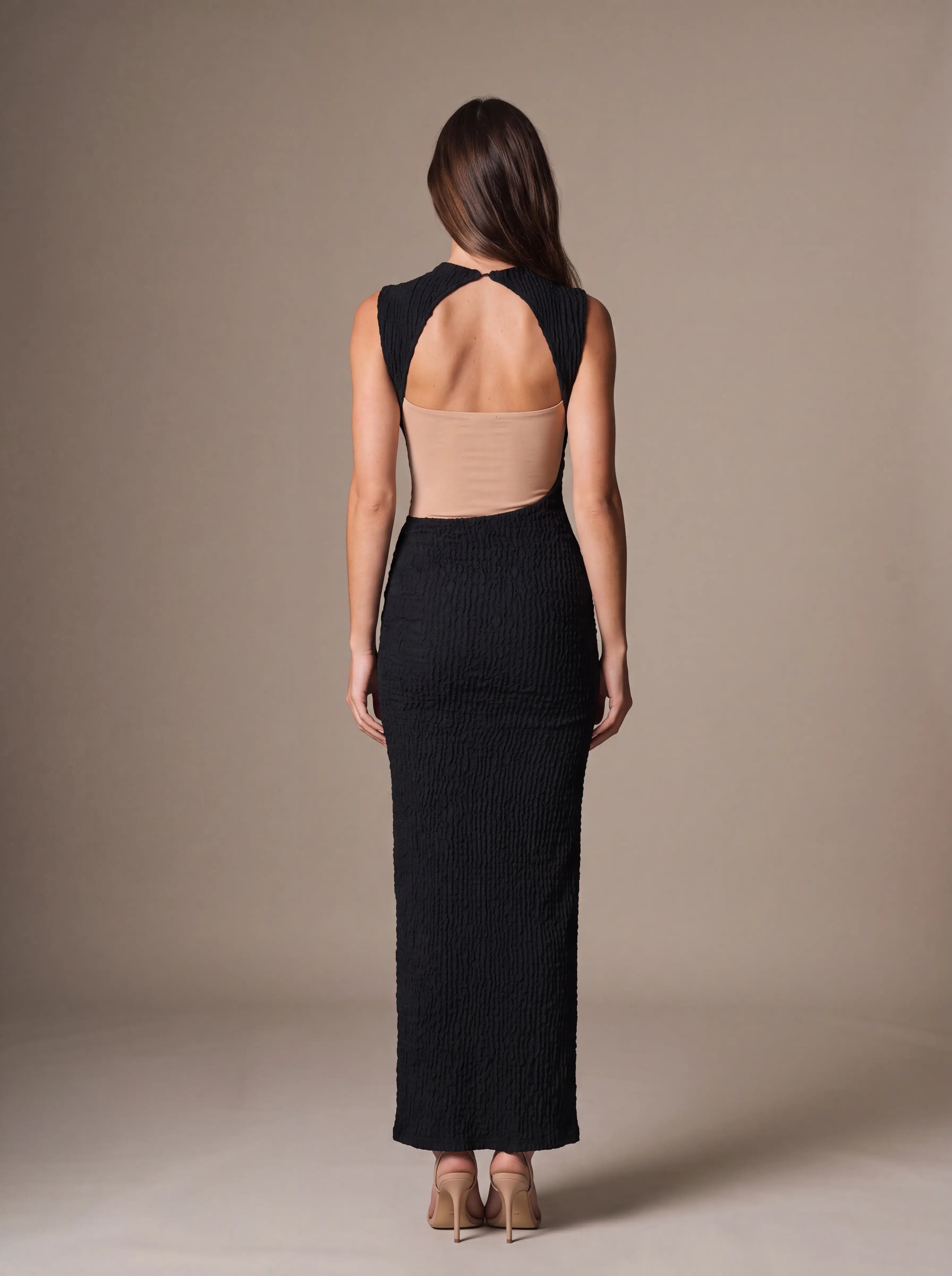Gisela Cutout Maxi Dress - Black