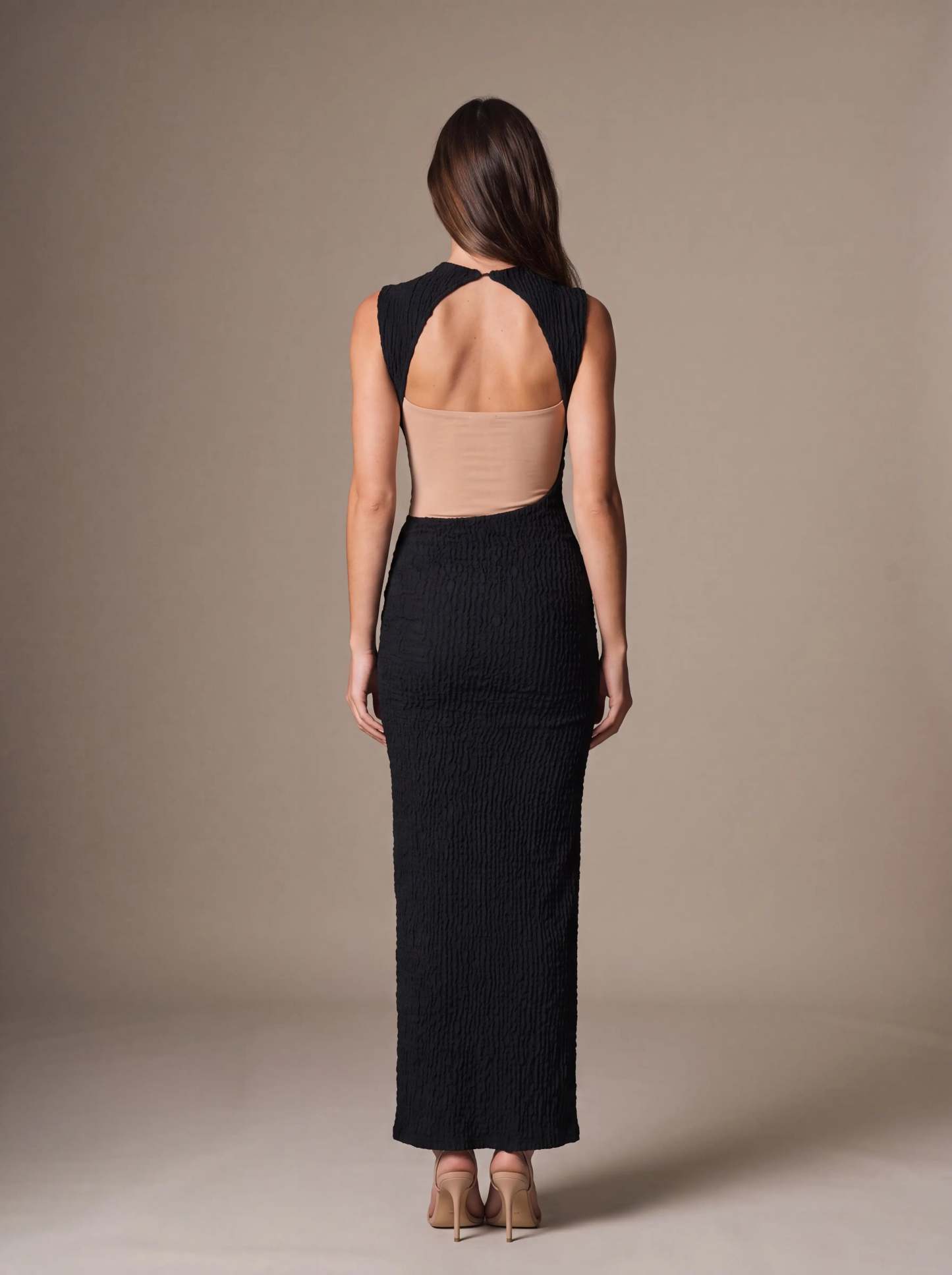 Gisela Cutout Maxi Dress - Black