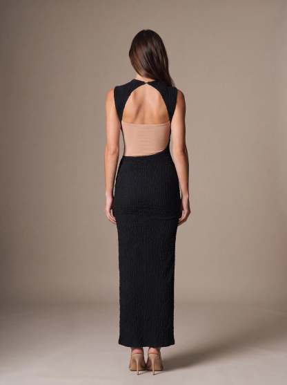 Gisela Cutout Maxi Dress - Black