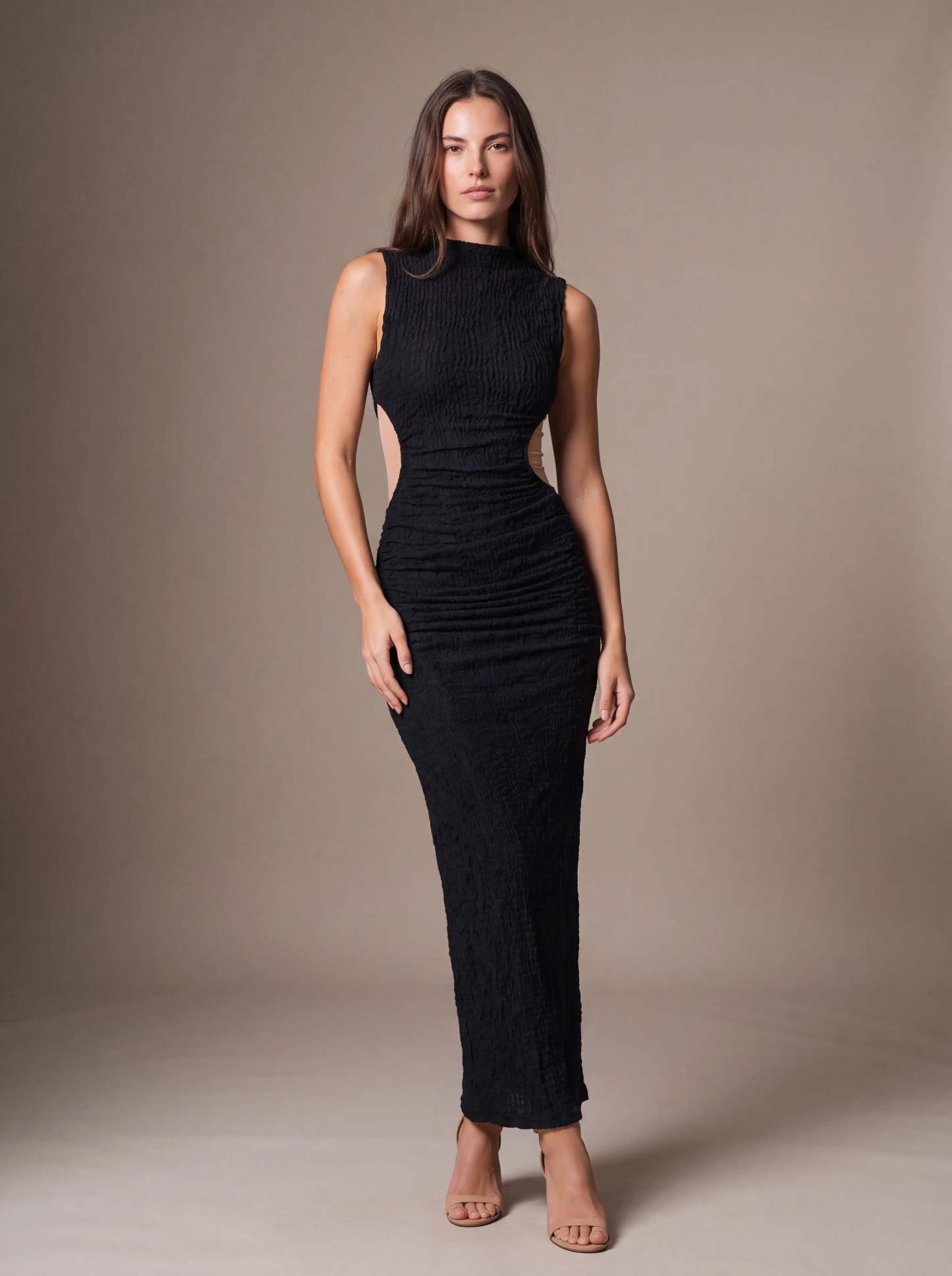 Gisela Cutout Maxi Dress - Black