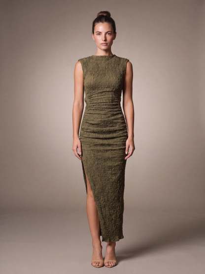 Gisela Cutout Maxi Dress - Olive
