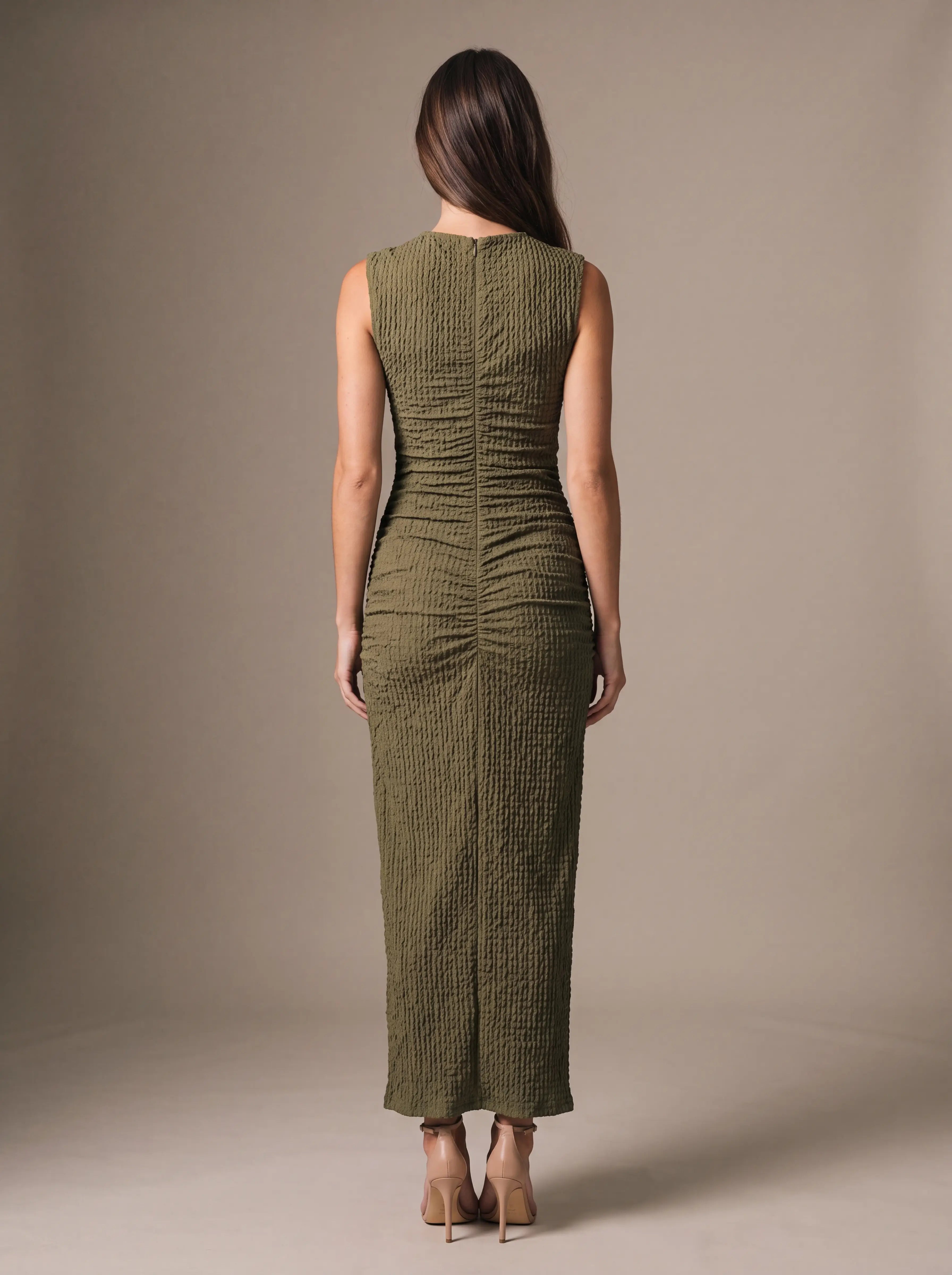 Gisela Cutout Maxi Dress - Olive