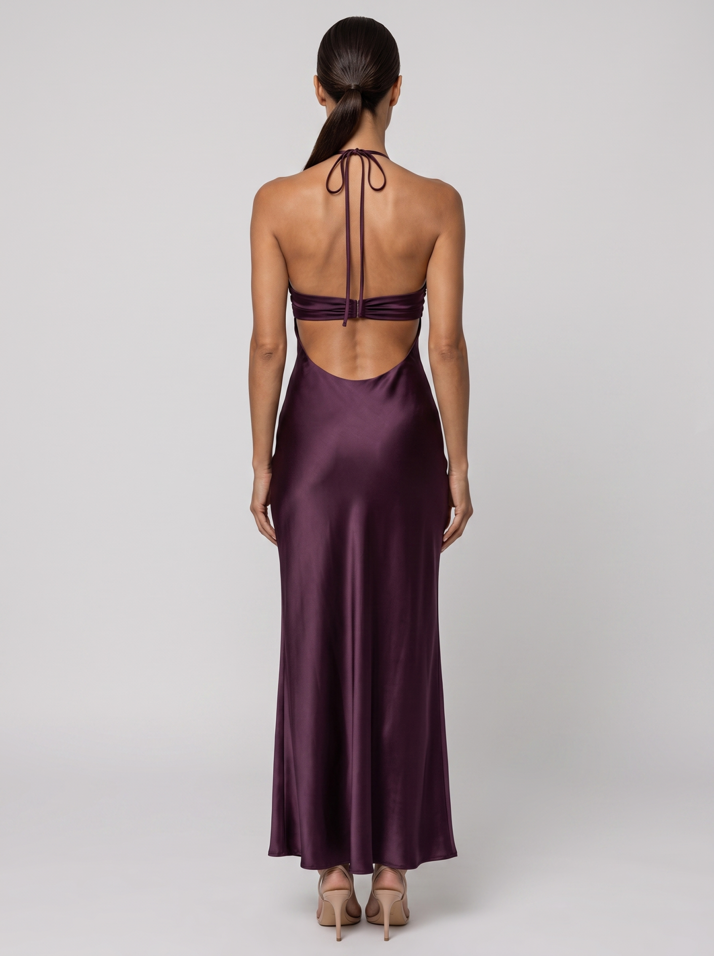 Graciela Halter Maxi Dress - Plum