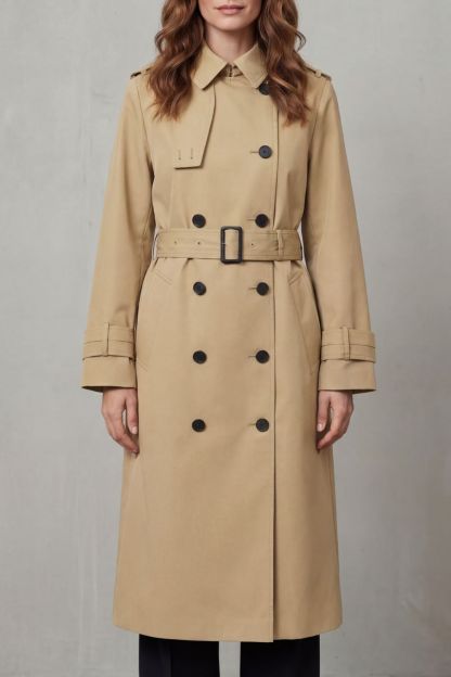 Hadley Double Breasted Belted Trench Coat