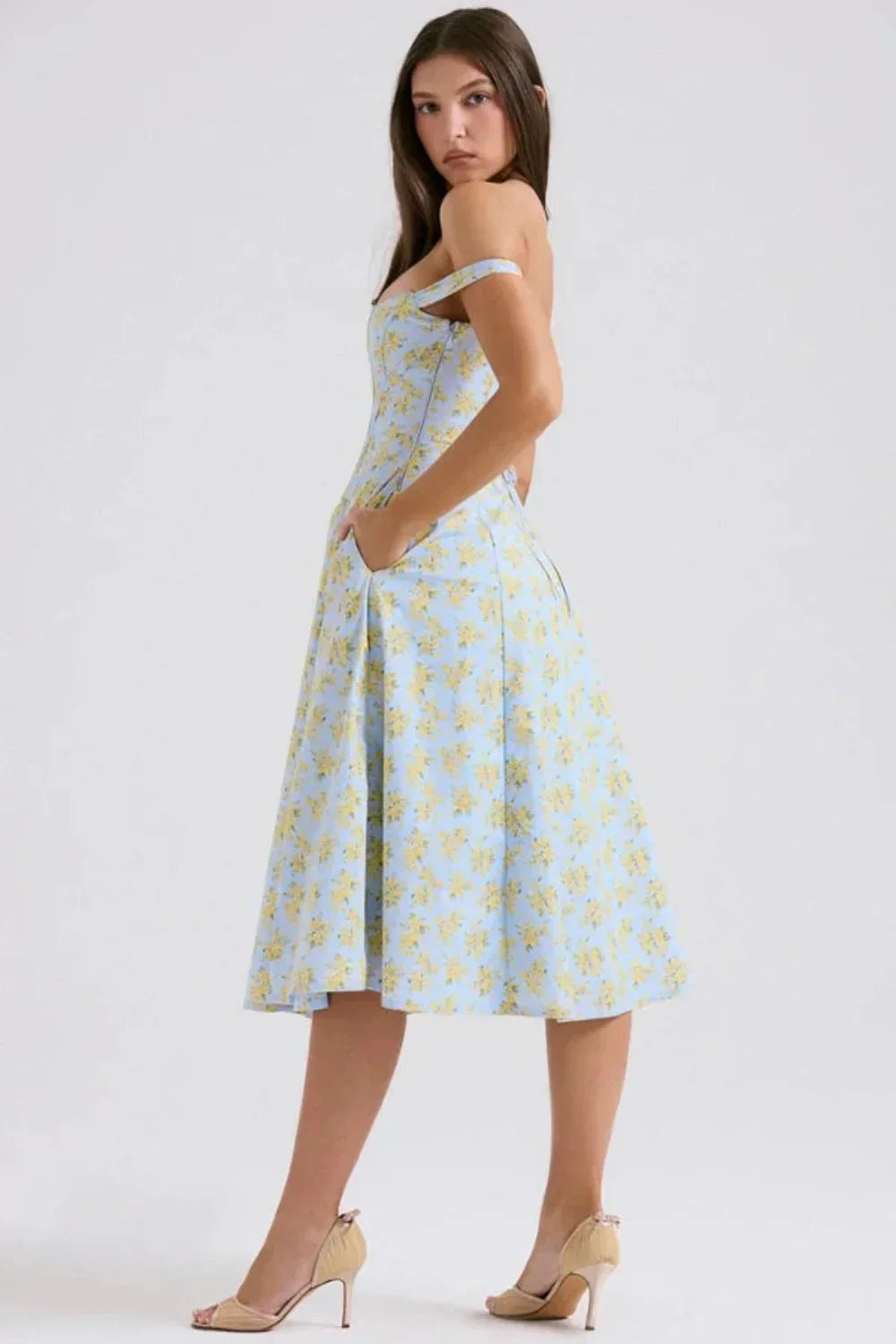 Imogen Off Shoulder Midi Dress
