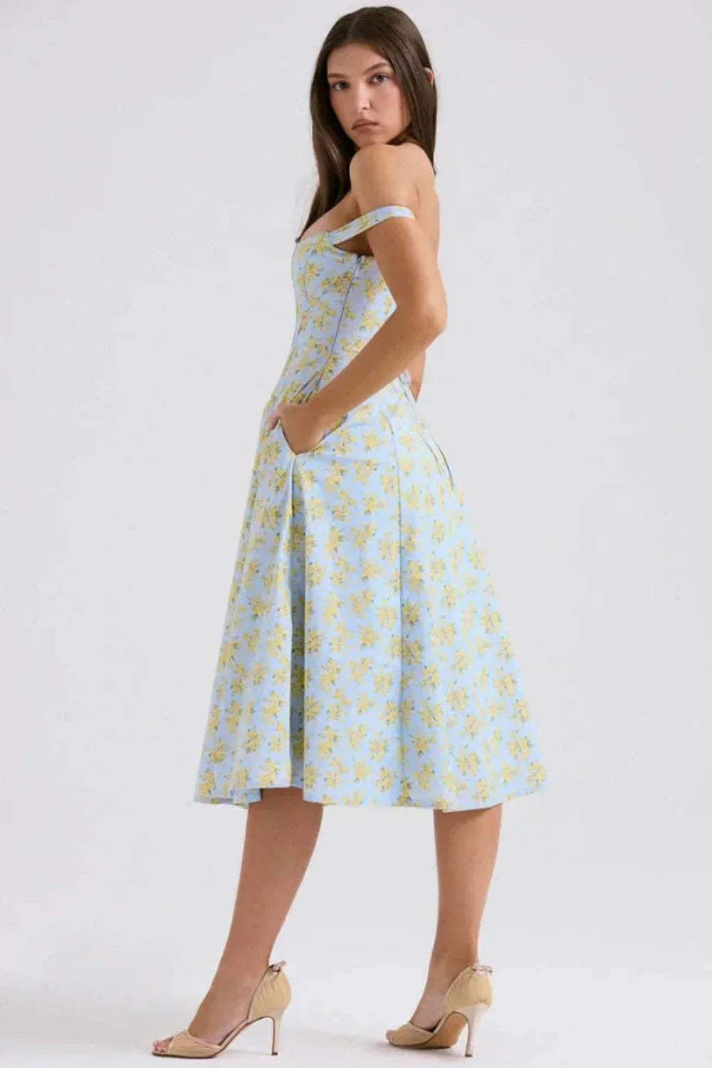 Imogen Off Shoulder Midi Dress