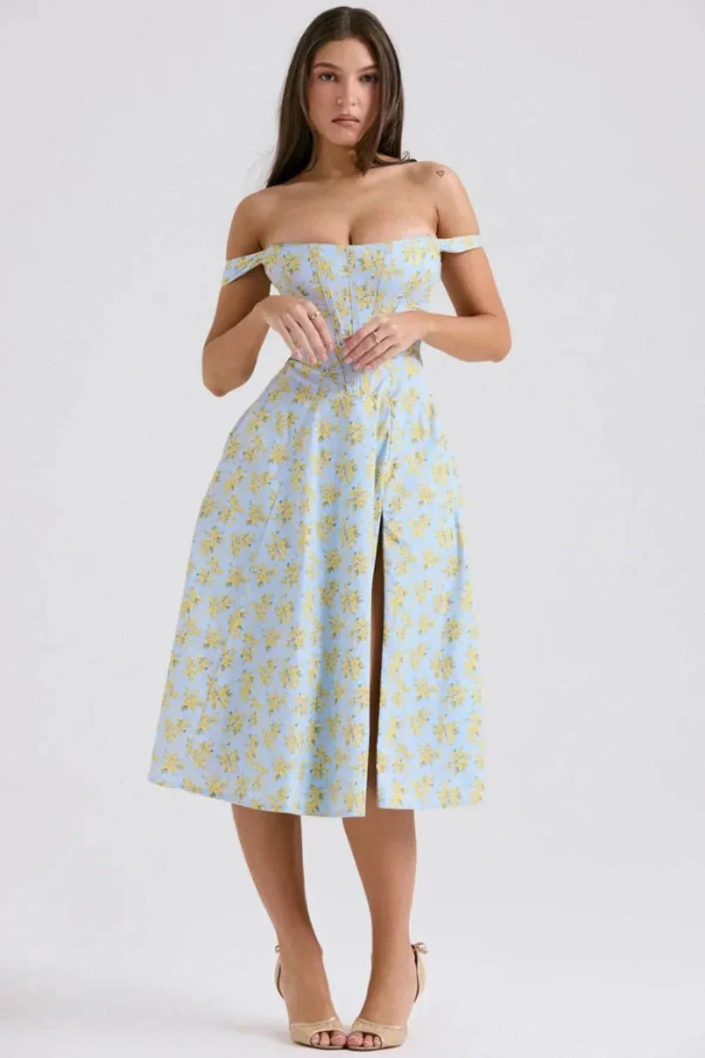 Imogen Off Shoulder Midi Dress
